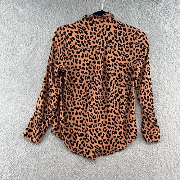RAILS Kathryn Button Down Leopard Print Blouse Top size extra small - Picture 3 of 13